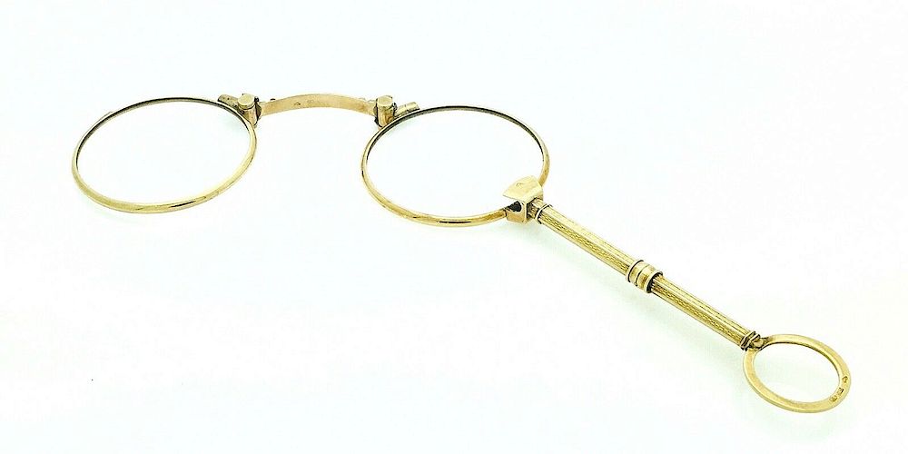 Appraisal: AntiqueF B k Gold Lorgnette Glasses Antique Signed F B