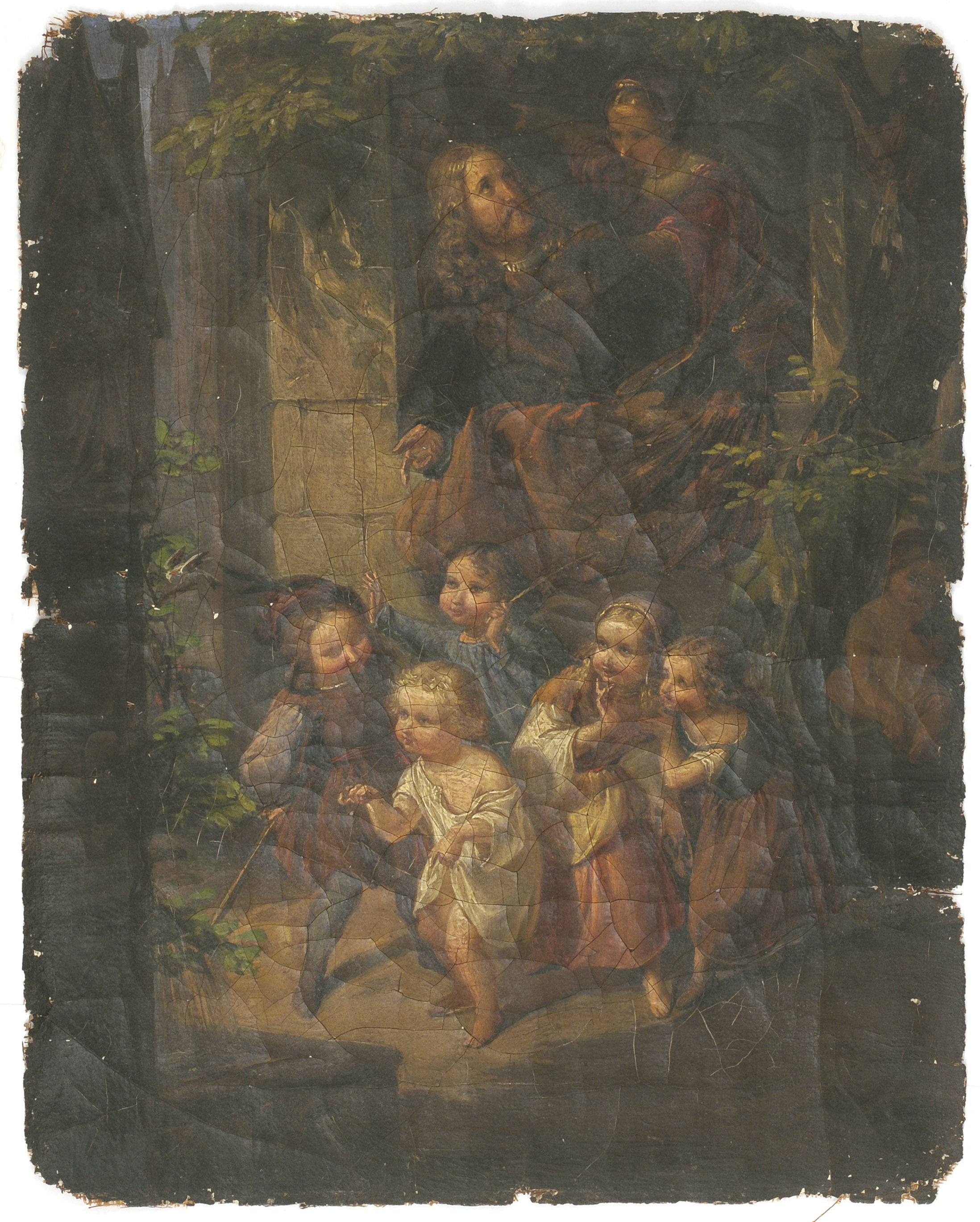 Appraisal: IN THE MANNER OF RUBENS th CenturyChildren outside a window