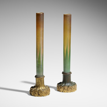 Appraisal: Tiffany Studios VASES SET OF TWO USA c hand-blown Favrile