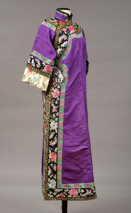 Appraisal: Chinese Purple Silk Robe Approx x in