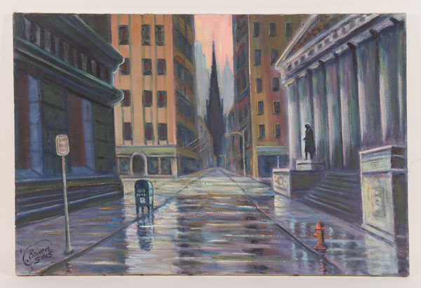 Appraisal: Charles Bowen Sims American - Vacant Wall Street New York