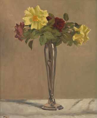 Appraisal: Frederick Hale McDuff American - Yellow and red roses Oil