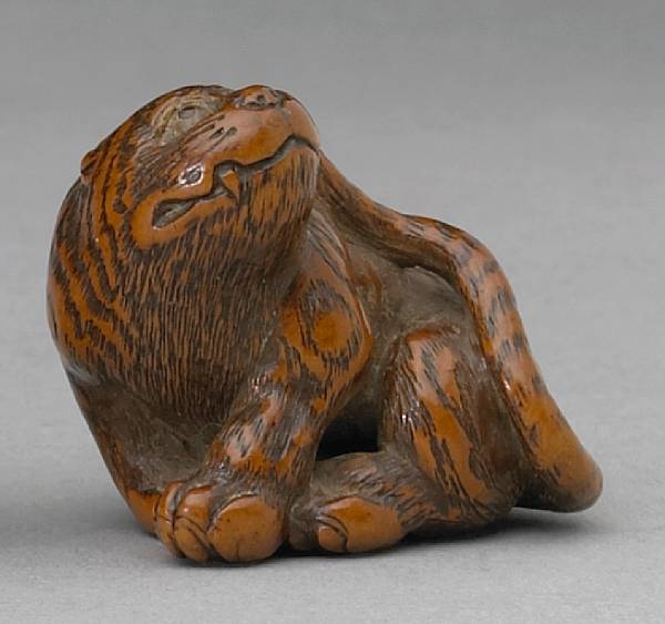 Appraisal: Japanese Works of ArtNetsuke and Okimono Attributed to Kokei th