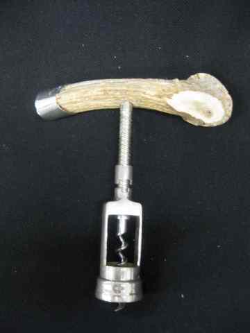 Appraisal: Sterling Silver Stag Handle Corkscrew circa