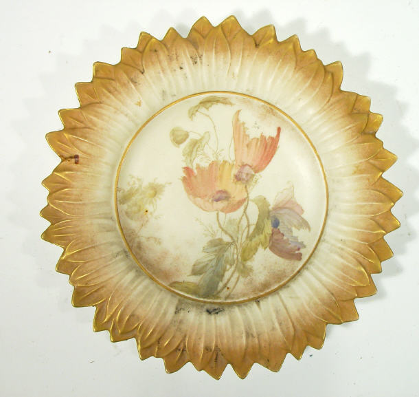 Appraisal: Doulton Burslem floral design dish hand coloured and transfer printed