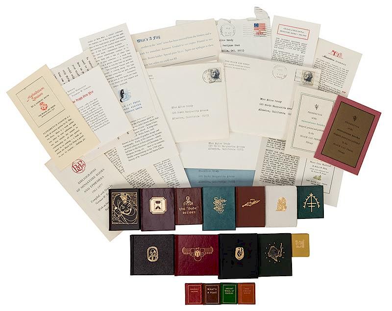 Appraisal: Group of Sixteen Miniature Books Published by Black Cat Press