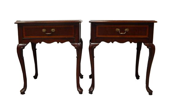 Appraisal: Pair American Masterpiece Collection Hickory NC Queen Anne style single