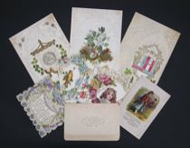 Appraisal: Lot of Valentines Card embossed with intricate lace pattern A