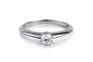 Appraisal: Tiffany Diamond Engagement Ring Tiffany platinum diamond engagement ring Very