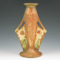 Appraisal: Roseville Dahlrose - wing handled vase Unmarked Mint tall by