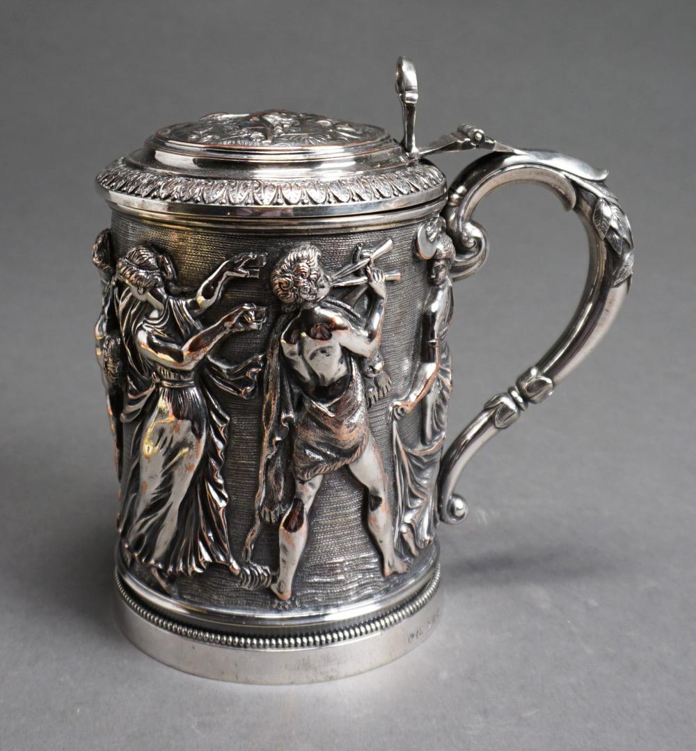 Appraisal: Continental Silver on Copper Neoclassical Tankard