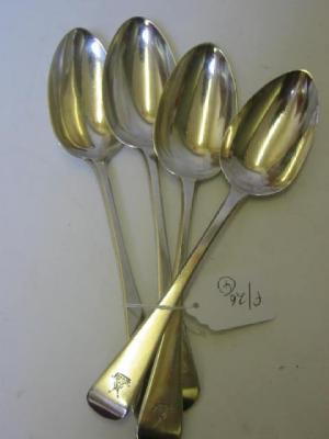 Appraisal: A SET OF THREE GEORGE III TABLE SPOONS maker William