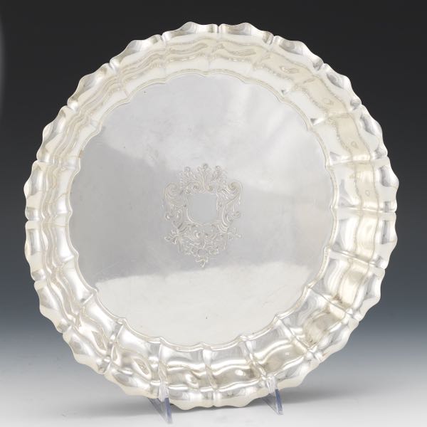 Appraisal: GORHAM STERLING SILVER TRAY x Tray with raised serpentine rim