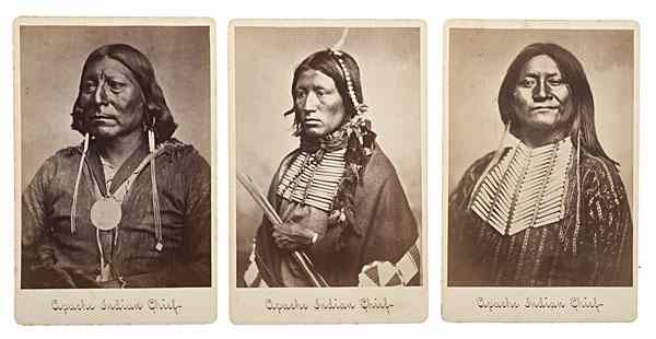 Appraisal: Will Soule Cabinet Photographs of Apache Indian Chiefs Lot of