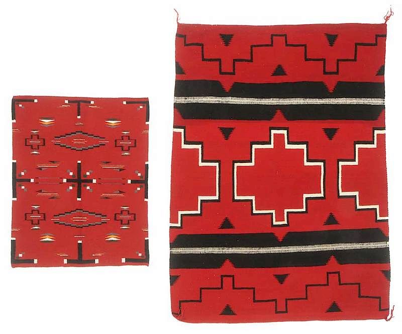 Appraisal: Two Southwestern Weavings early to mid th century large Hubbell