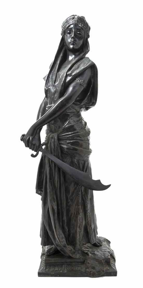 Appraisal: A French Bronze Figure after Emmanuel Villanis - depicting a