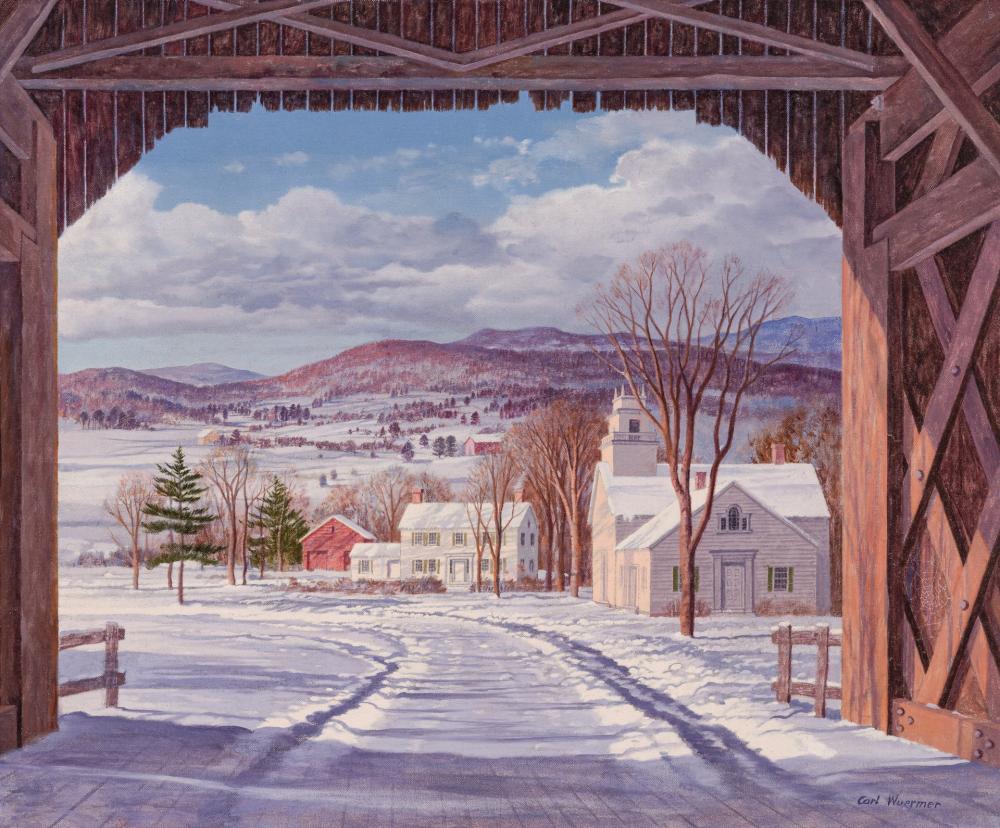 Appraisal: CARL WUERMER American - View from a Covered Bridge in