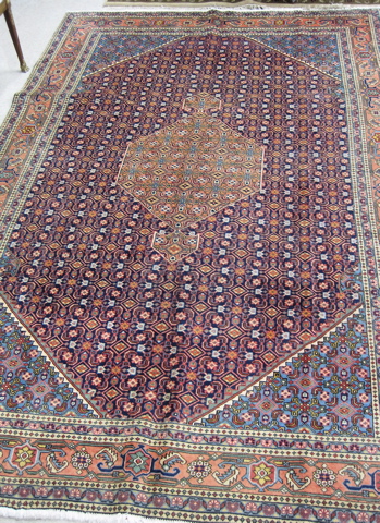 Appraisal: PERSIAN ARDEBIL CARPET Ardebil Province northwestern Iran the hexagonal panel