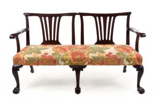 Appraisal: An Irish George III Mahogany Bench Height x width x