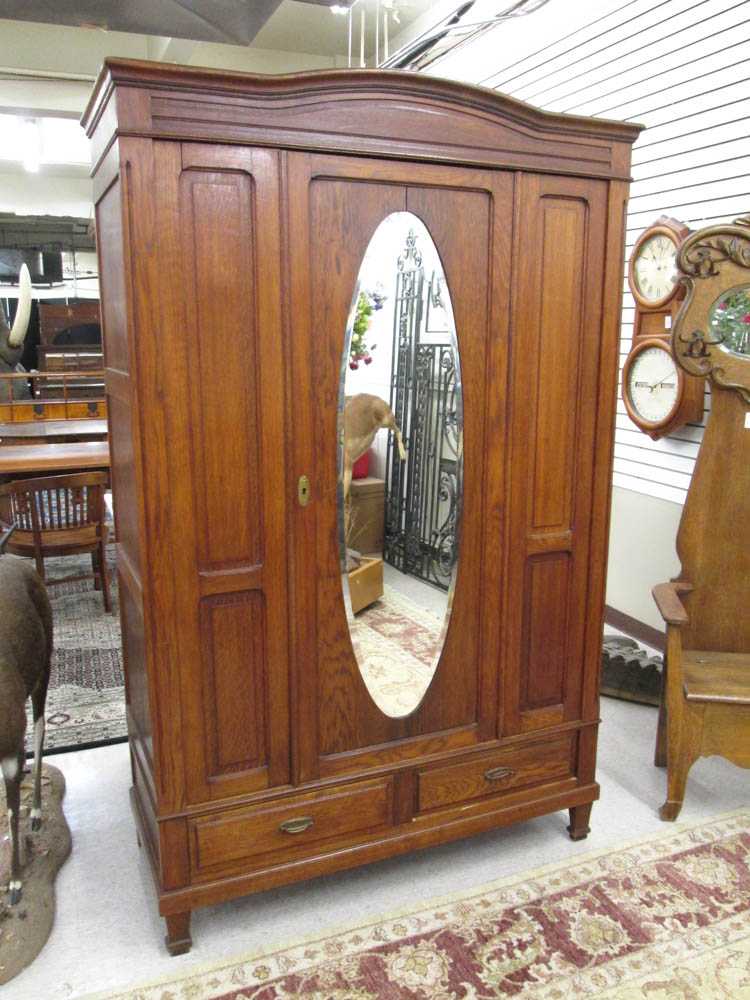 Appraisal: LOUIS XVI STYLE OAK WARDROBE Continental early th century a