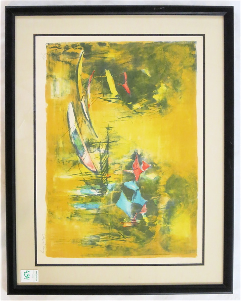 Appraisal: LEBADANG Leba Dang STONE LITHOGRAPH in color Vietnamese French born