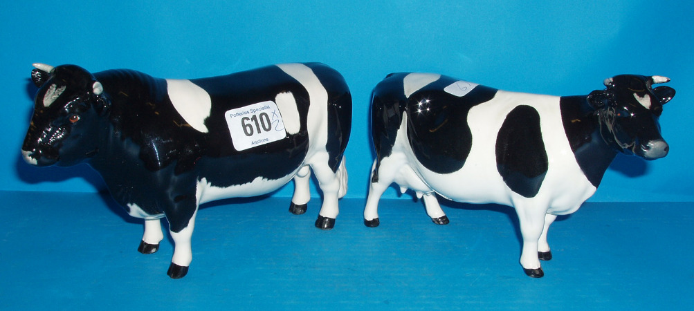 Appraisal: Fresian Cow A and Fresian Bull A Both Boxed