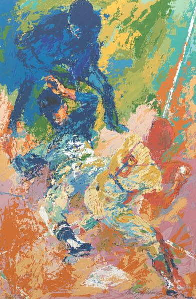 Appraisal: LEROY NEIMAN AMERICAN - x Sliding Home Limited edition color