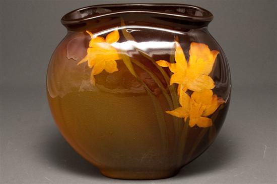 Appraisal: Rookwood standard glazed art pottery vase dated daffodil decoration impressed