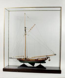 Appraisal: Vintage Ship Model Hudson River Sloop Vintage ship model of