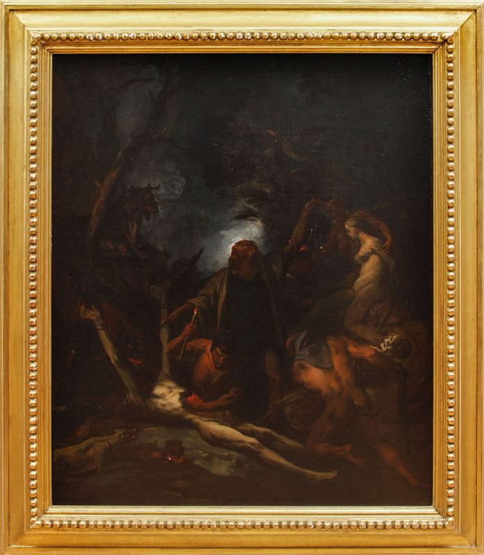 Appraisal: OTTAVIANO DANDINI - WITCHES AT A BLACK MASS Oil on