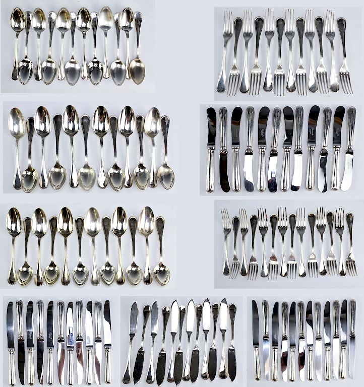 Appraisal: pc Christofle France Albi Silverplate Flatware Christofle silver plated flatware