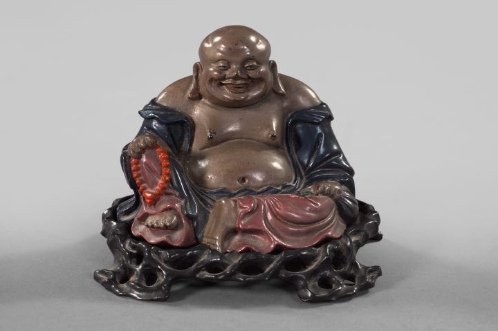 Appraisal: Foochow Polychrome Lacquer Figure of Ho-tei second quarter th century