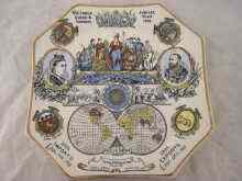 Appraisal: A commemorative plate depicting the Diamond Jubilee of Queen Victoria