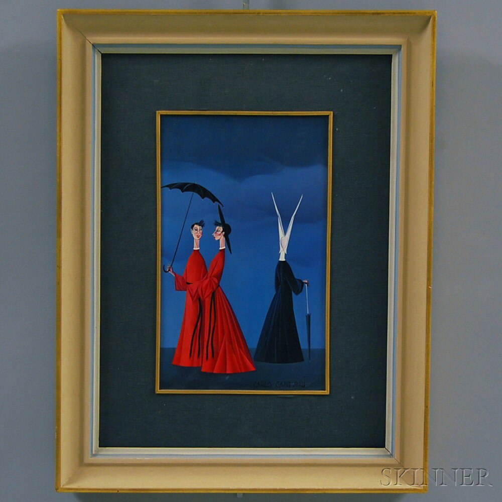 Appraisal: Carlo Canevari Italian - Three Nuns Signed CARLO CANEVARI l