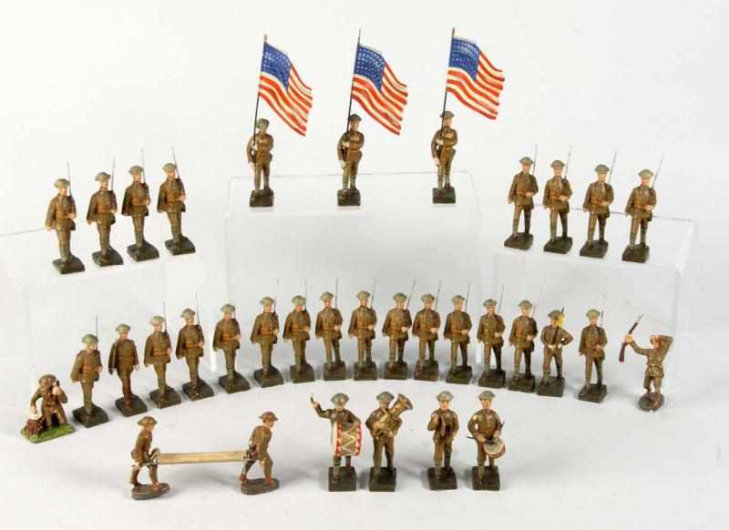 Appraisal: Lot of Lineol Doughboy-Type Figures Description German Composition Most marked