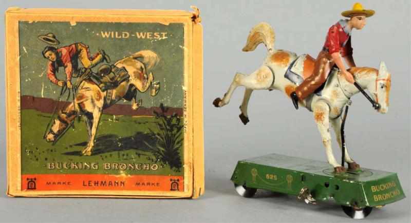 Appraisal: Tin Litho Lehmann Bucking Bronco Wind-Up Toy German Working White