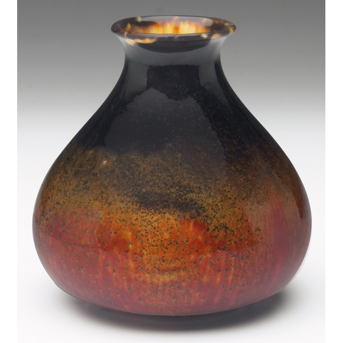 Appraisal: Teco vase design attributed to William Gates bulbous shape in