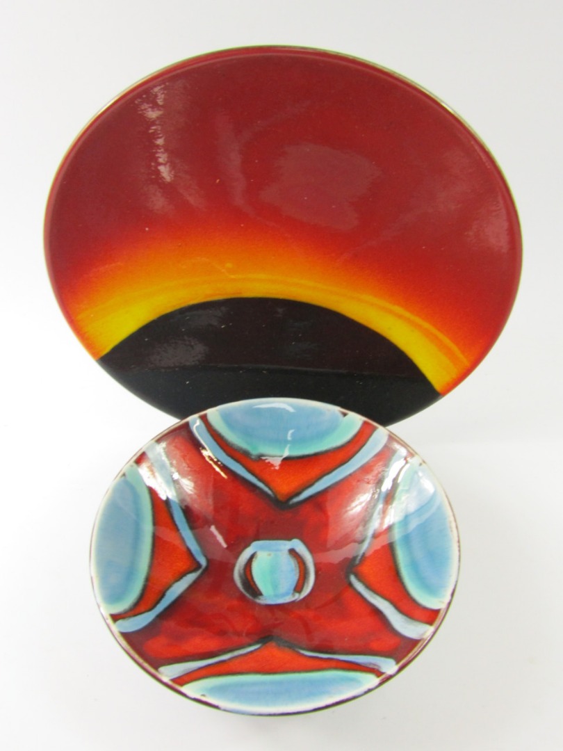 Appraisal: A Poole Pottery Eclipse charger cm diameter boxed and a