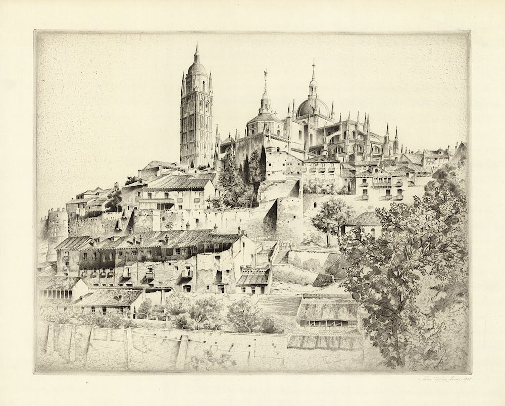 Appraisal: John Taylor Arms - Segovia - Original Signed Etching John