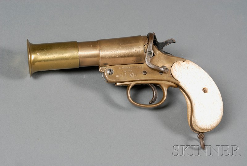 Appraisal: Brass Flare Gun by Wolselley marked in dia barrel with