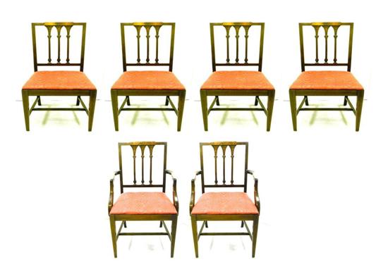 Appraisal: Six Hepplewhite-style chairs by Williams-Kimp Furniture Co Grand Rapids Michigan