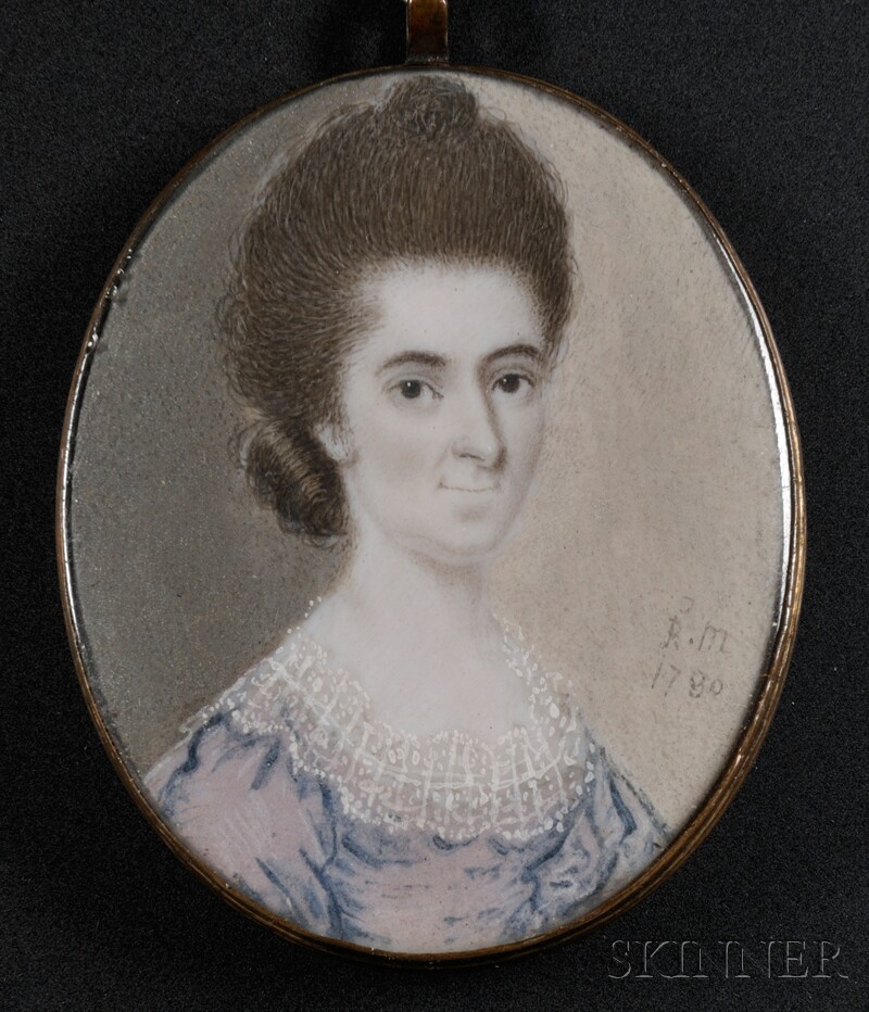 Appraisal: Anglo American School th Century Portrait Miniature of a Woman