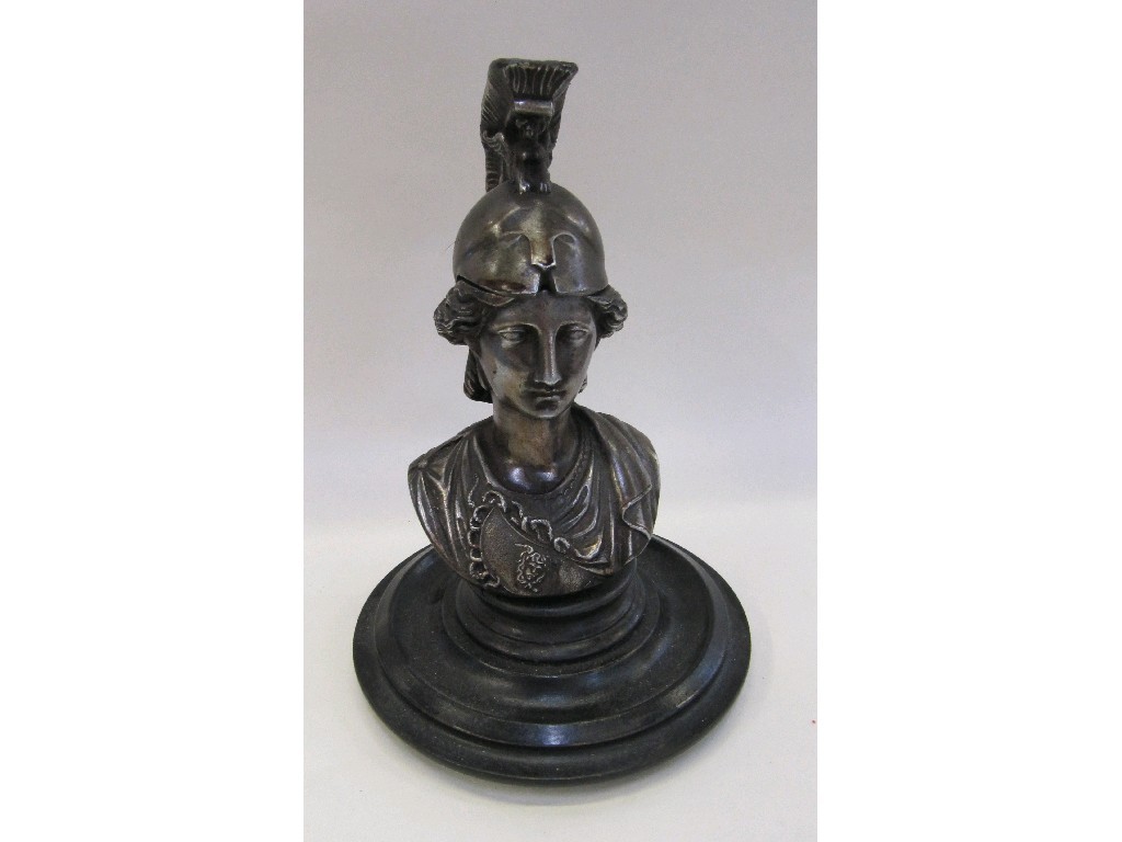 Appraisal: Spelter inkwell modelled as Britannia