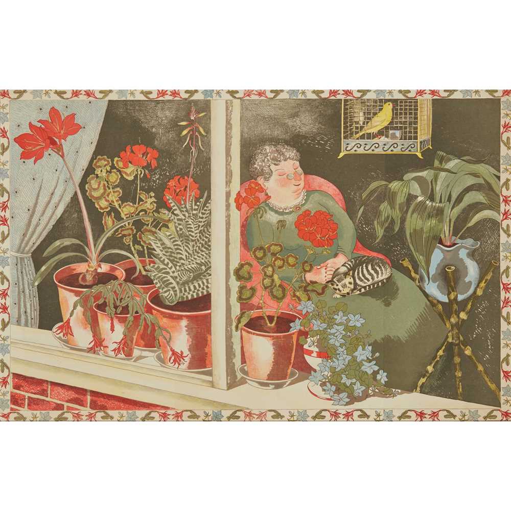 Appraisal: JOHN NASH - FOR SCHOOL PRINTS LTD WINDOW PLANTS lithograph