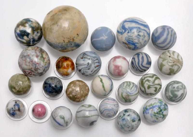 Appraisal: Lot of Crockery Stoneware Pottery Marbles Description Includes three blue