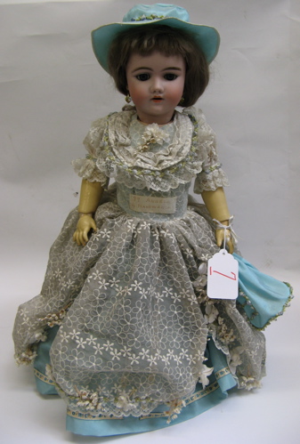 Appraisal: HEINRICH HANDWERCK GERMAN BISQUE HEAD DOLL in bisque socket head