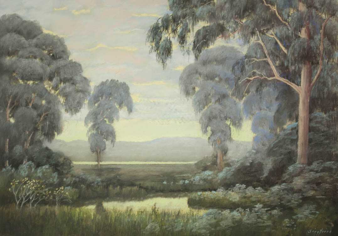 Appraisal: EDWIN SIEGFRIED PASTEL ON PAPER California - Marshes of Alameda