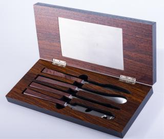 Appraisal: Bar Utensils Stainless Steel Wood In Case Modern bar utensils