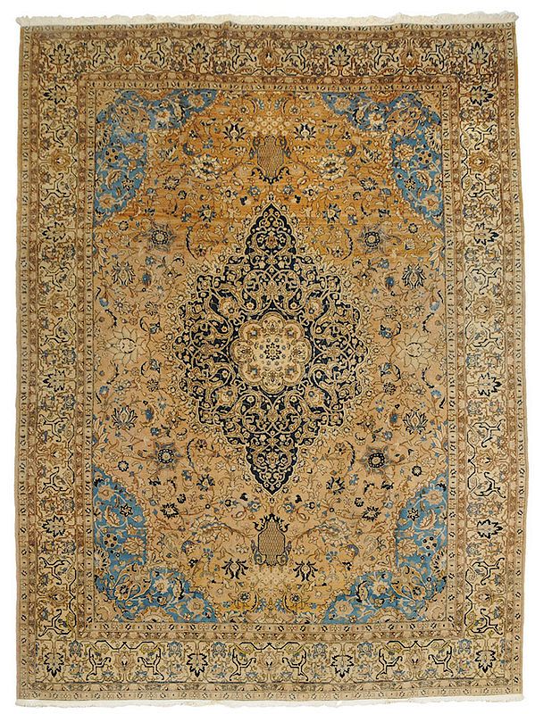 Appraisal: Tabriz Carpet early mid th century medallion and pendants sky