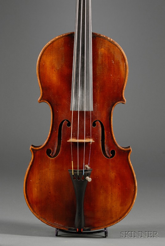 Appraisal: German Violin c unlabeled length of two-piece back in mm